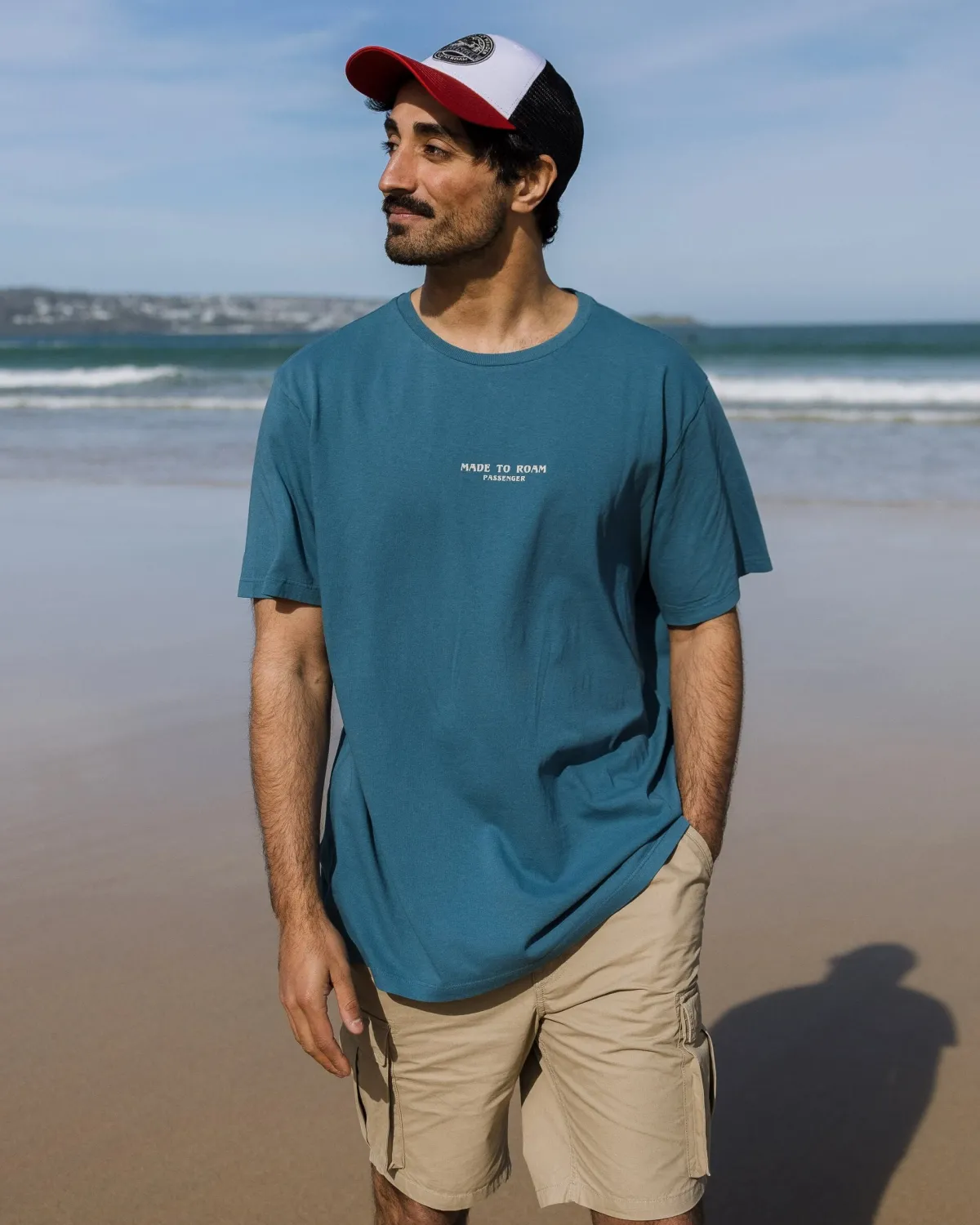 T-Shirts & Tank Tops|T-Shirts & Tank Tops|Passenger Sundown Recycled Cotton T-Shirt - Blue Steel BlueSteel