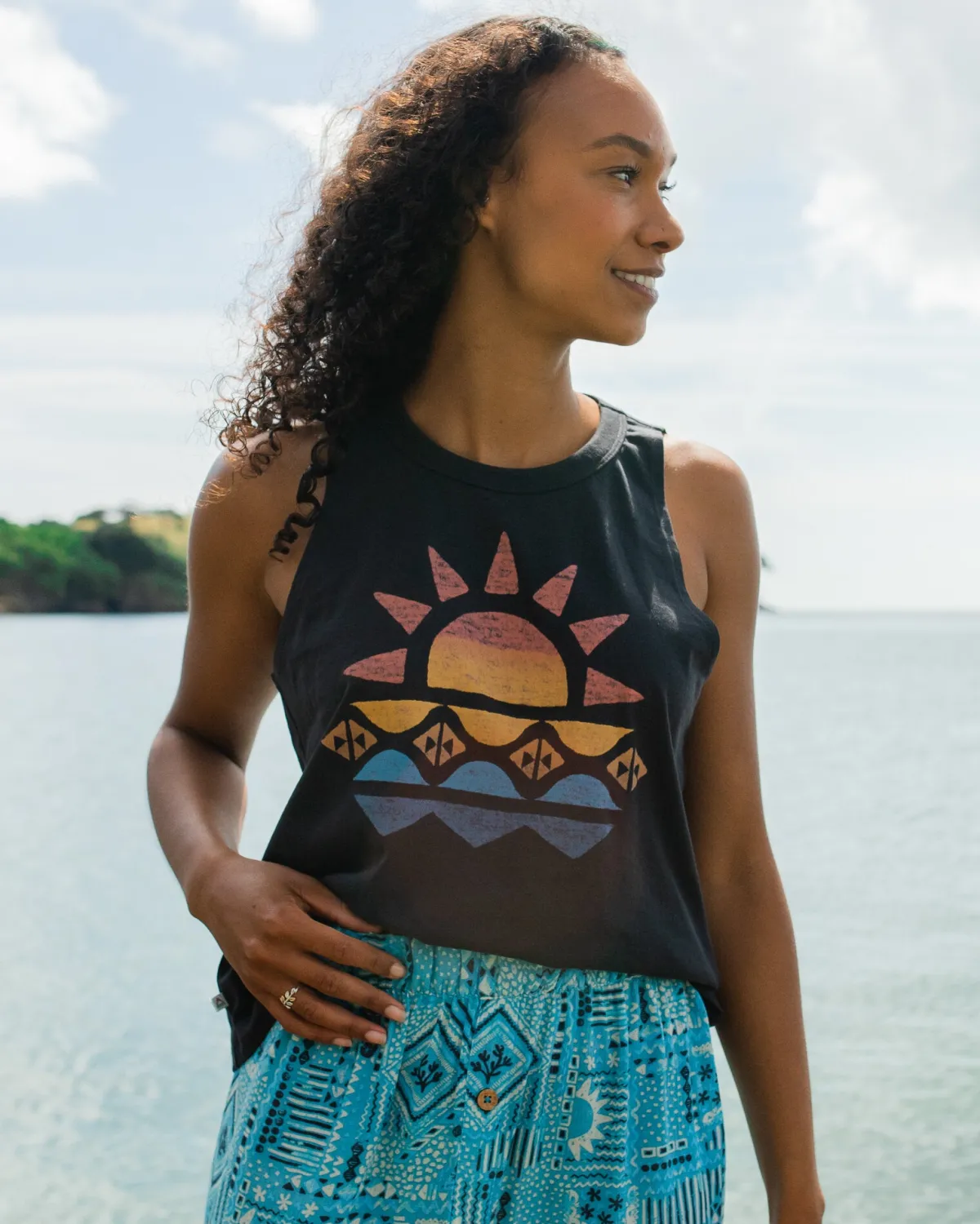 Tops & T-Shirts|Tank Tops|Passenger Sunray Recycled Cotton Tank Top - Black