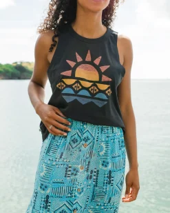 Tops & T-Shirts|Tank Tops|Passenger Sunray Recycled Cotton Tank Top - Black