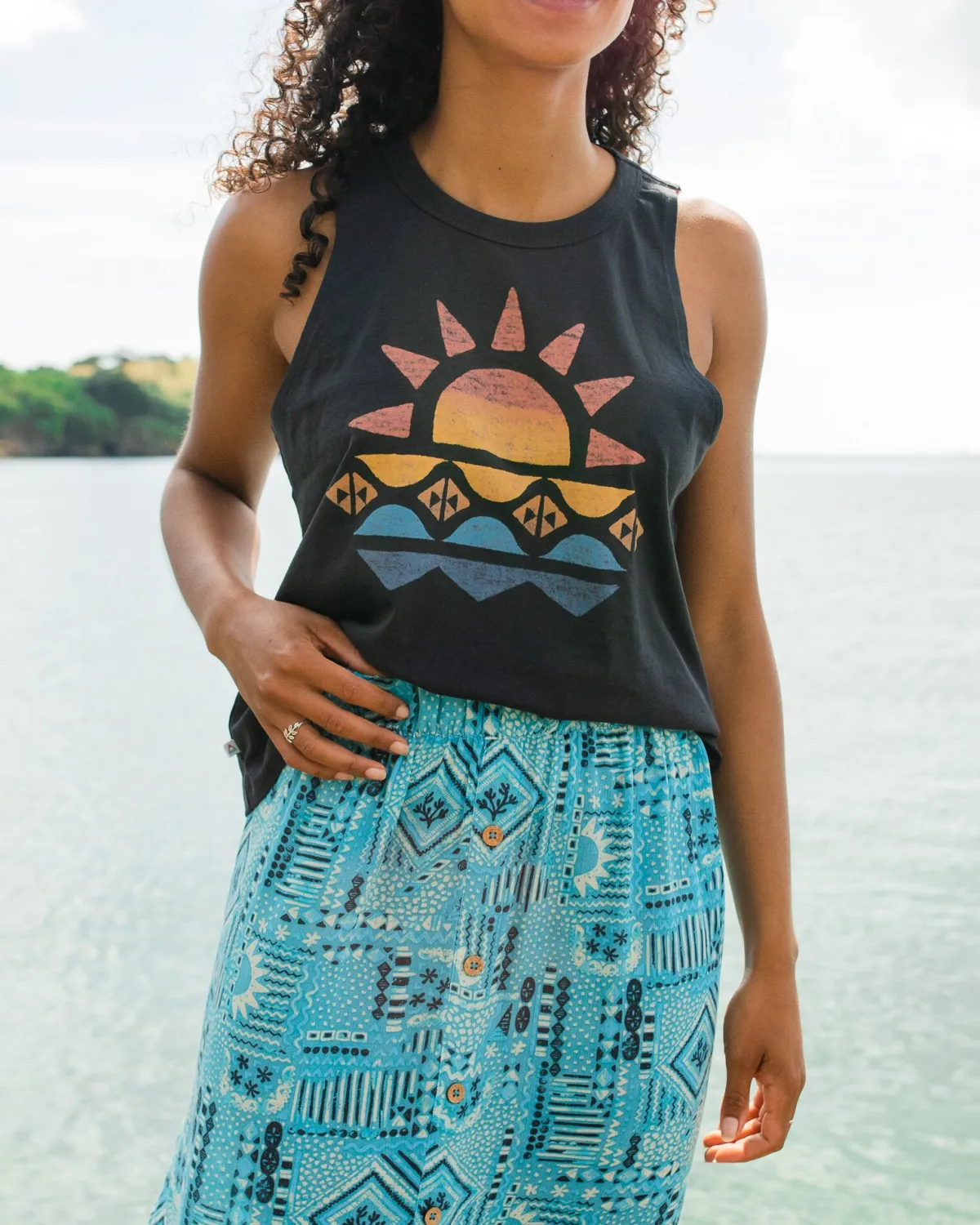 Tops & T-Shirts|Tank Tops|Passenger Sunray Recycled Cotton Tank Top - Black