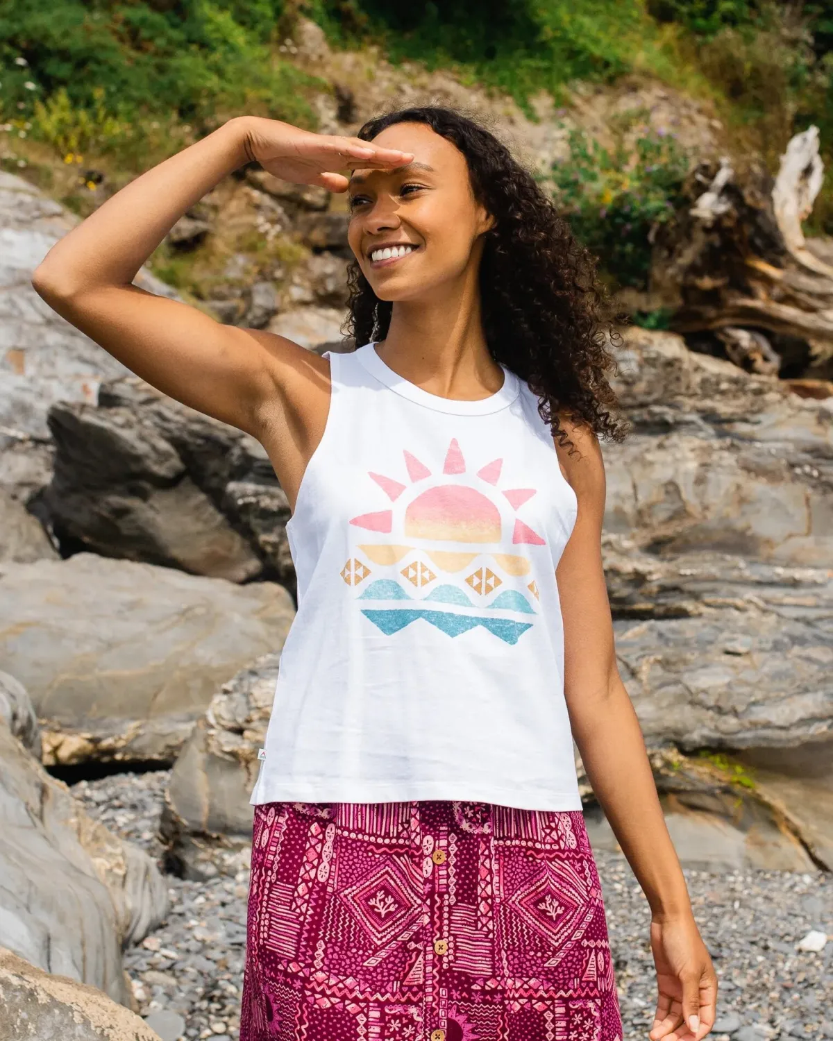 Tank Tops|Tops & T-Shirts|Passenger Sunray Recycled Cotton Tank Top - White