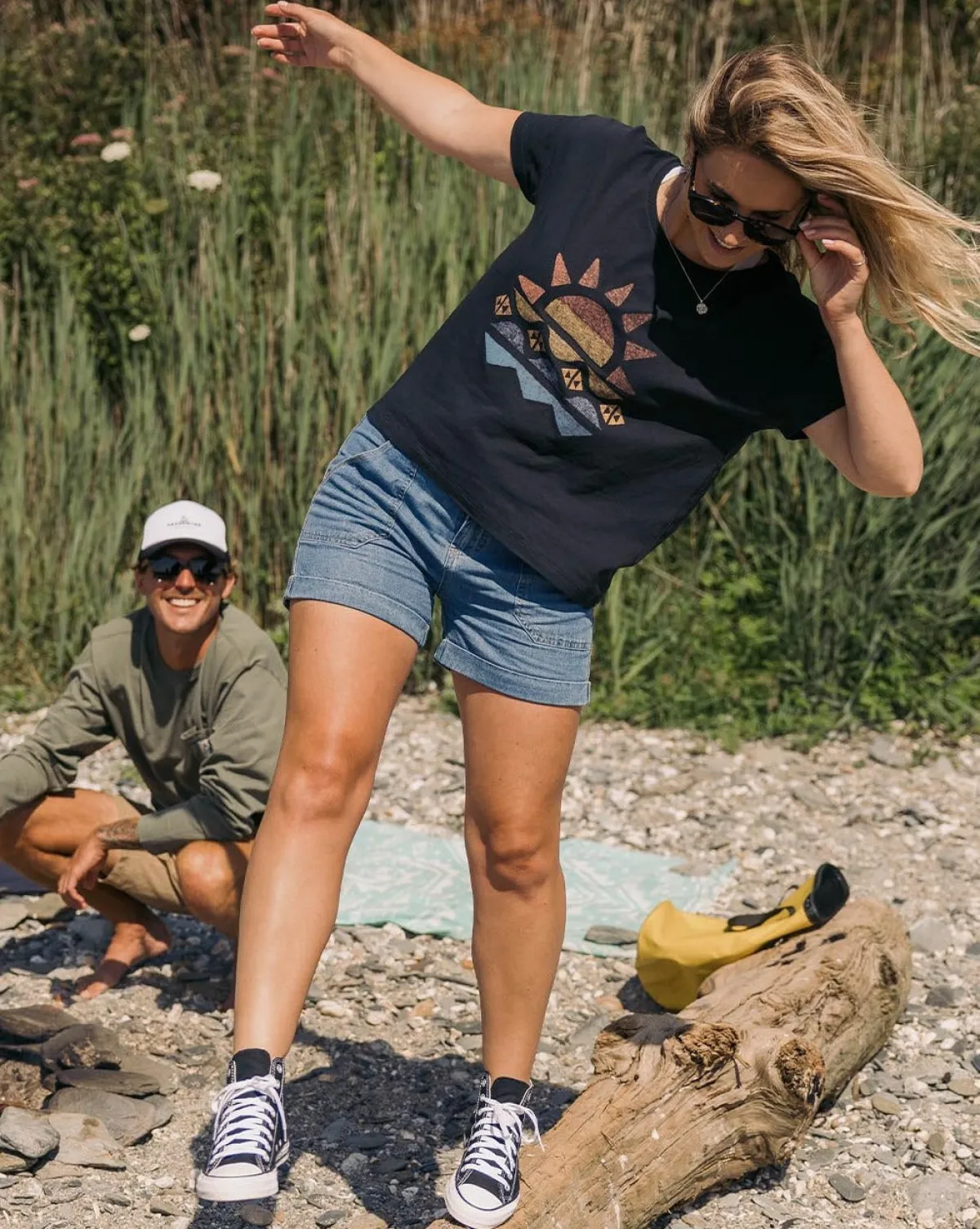 Tops & T-Shirts|Passenger Sunray Recycled Cotton T-Shirt - Black