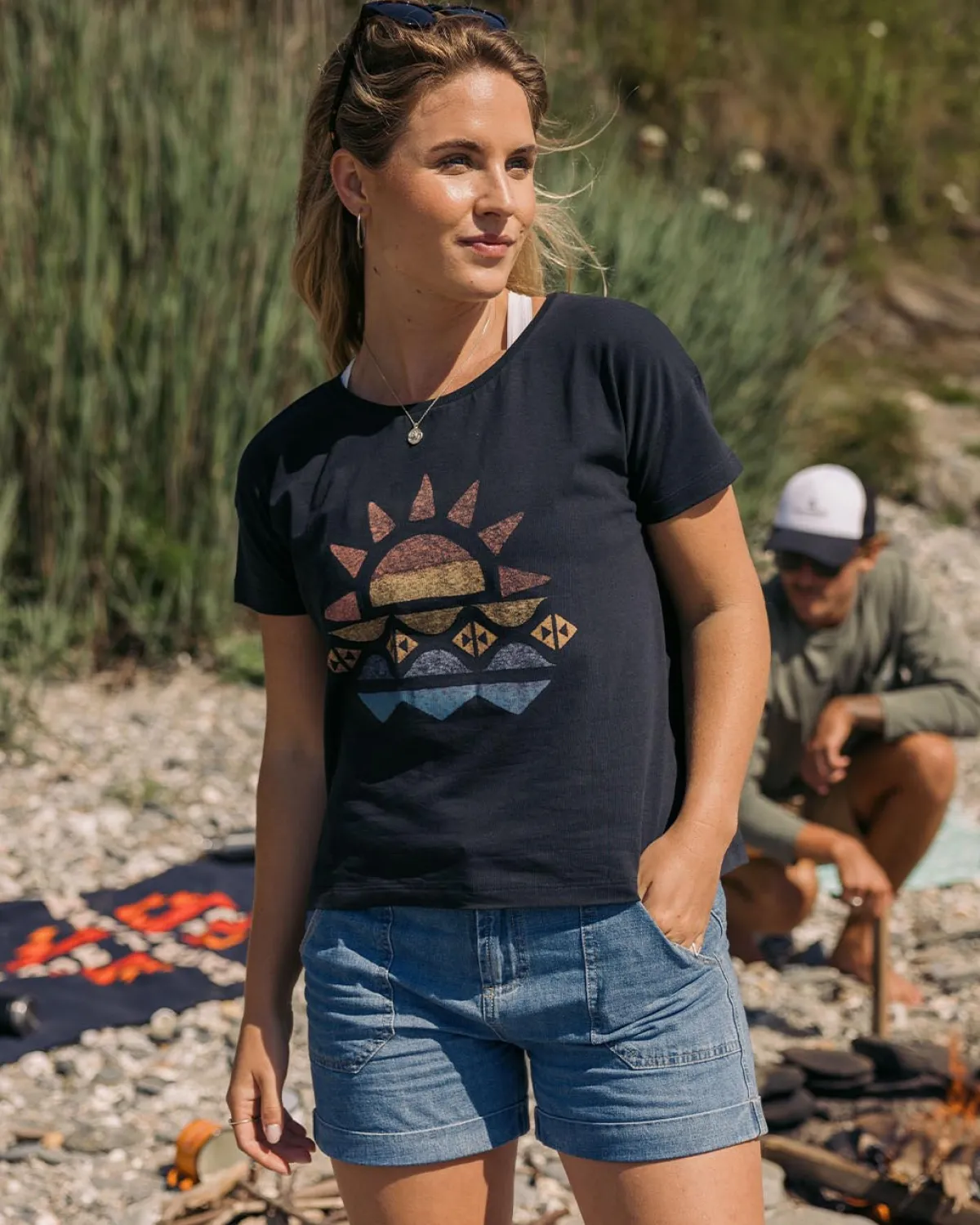Tops & T-Shirts|Passenger Sunray Recycled Cotton T-Shirt - Black