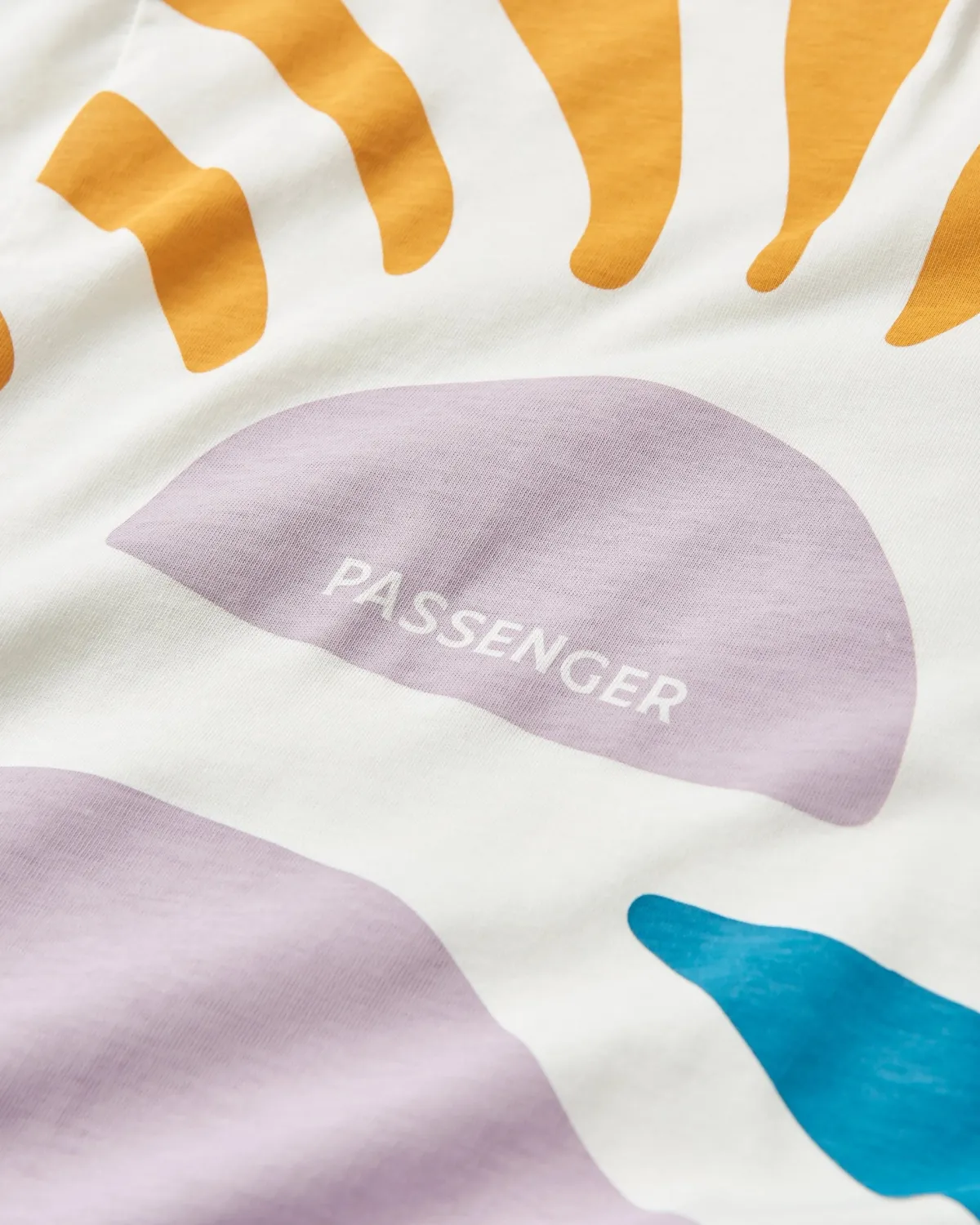 T-Shirts & Tank Tops|Tops & T-Shirts|Passenger Sunsets Organic Cotton T-Shirt - Marshmallow