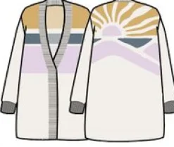 Knitwear|Sweaters|Passenger Sunsets Recycled Knitted Sweater - Marshmallow