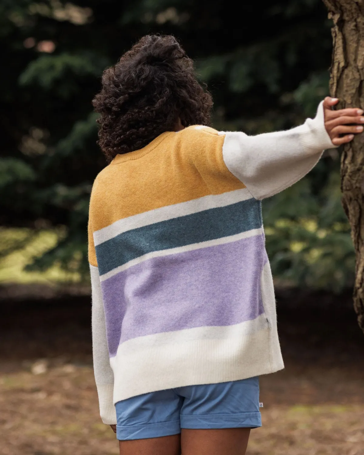 Knitwear|Sweaters|Passenger Sunsets Recycled Oversized Knitted Sweater - Marshmallow