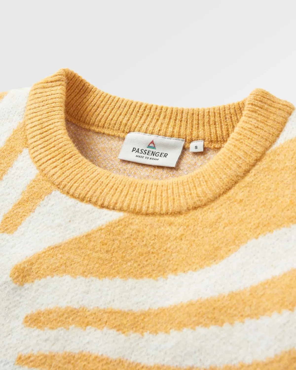 Knitwear|Sweaters|Passenger Sunsets Recycled Oversized Knitted Sweater - Marshmallow