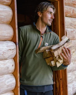 Fleece|Outdoor Active|Passenger Switchback Recycled Micro Polartec® Fleece - Khaki Green KhakiGreen