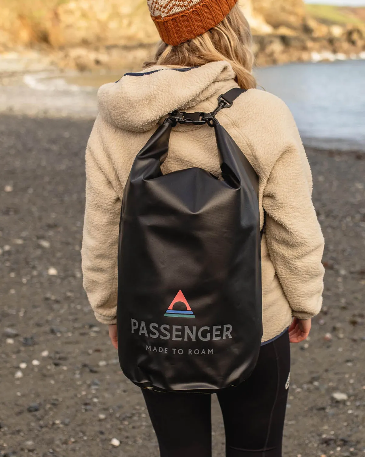 Surf Accessories|Backpacks & Bags|Passenger Tide 30L Recycled Dry Bag - Black