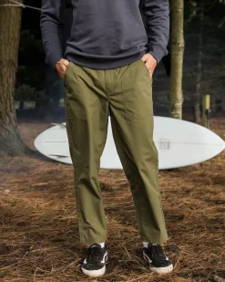 Pants|Passenger Timeless Crop Pant - Khaki Green KhakiGreen