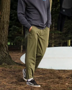 Pants|Passenger Timeless Crop Pant - Khaki Green KhakiGreen