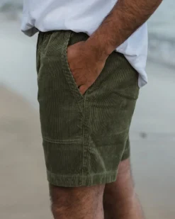 Shorts|Shorts|Passenger Topanga Cord Short - Khaki Green KhakiGreen