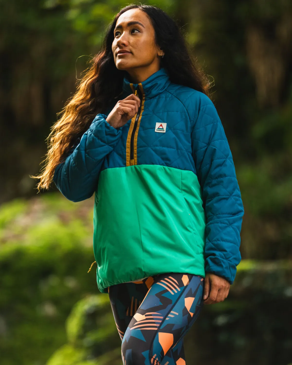 Insulated|Outdoor Active|Passenger Trace Recycled Thermore Insulated Jacket - Corsair Blue/ Jungle Green CorsairBlue/JungleGreen
