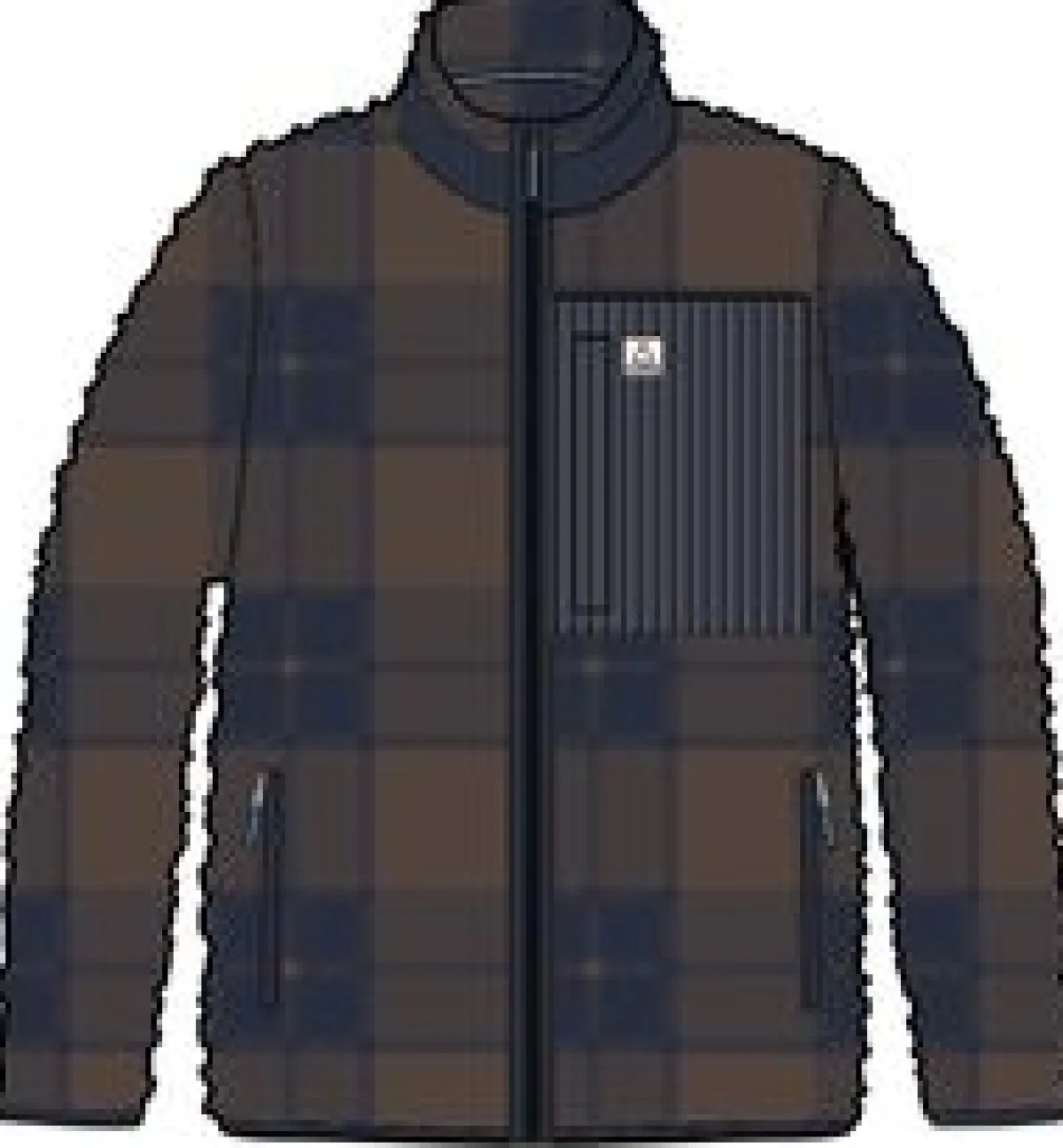 Fleece|Fleece|Passenger Trekker Recycled Deep-Pile Sherpa Fleece - Chestnut/Deep Navy Check Chestnut/DeepNavyCheck