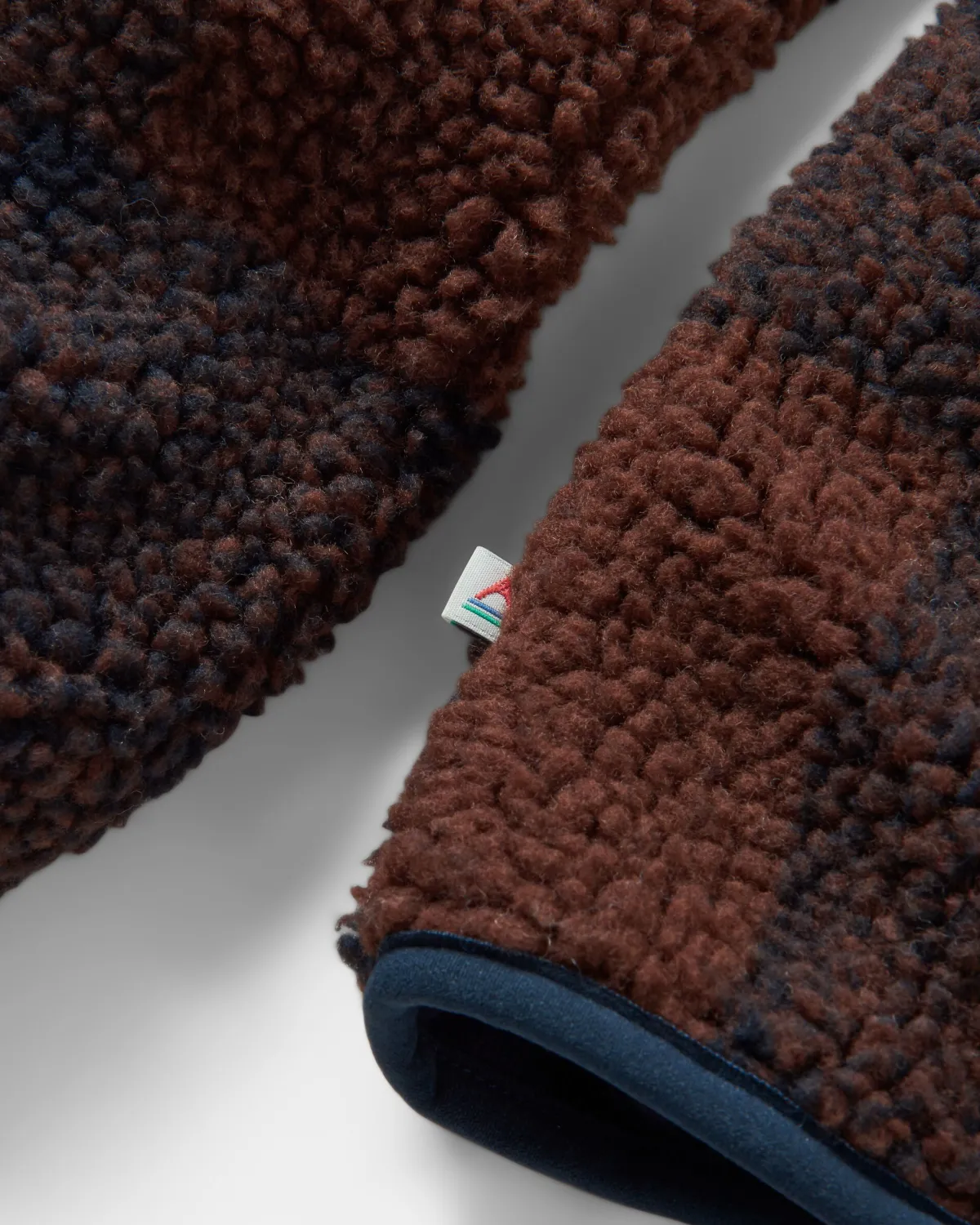 Fleece|Fleece|Passenger Trekker Recycled Deep-Pile Sherpa Fleece - Chestnut/Deep Navy Check Chestnut/DeepNavyCheck
