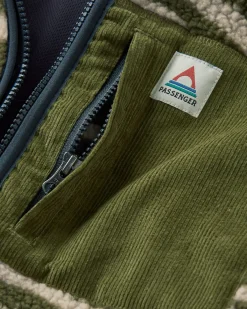 Fleece|Fleece|Passenger Trekker Recycled Deep-Pile Sherpa Fleece - Strata Khaki Green StrataKhakiGreen