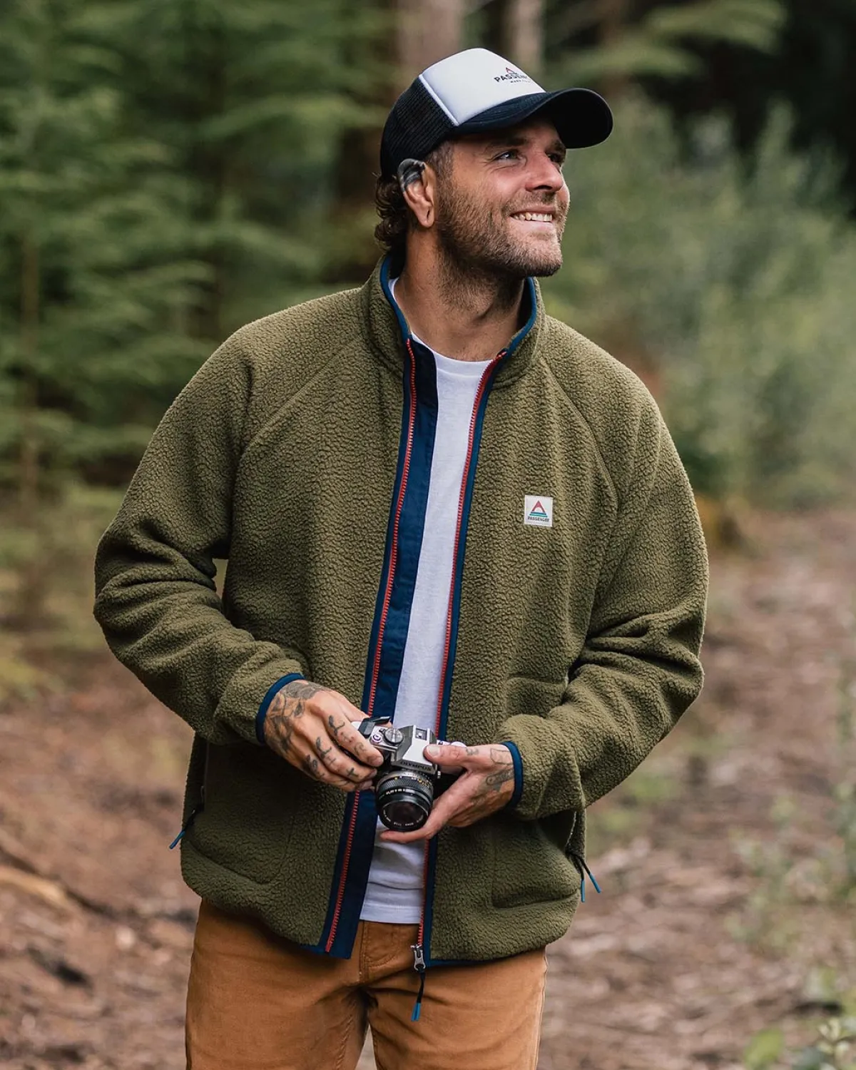 Fleece|Fleece|Passenger Tripper 2.0 Full Zip Recycled Sherpa Fleece - Khaki Green KhakiGreen