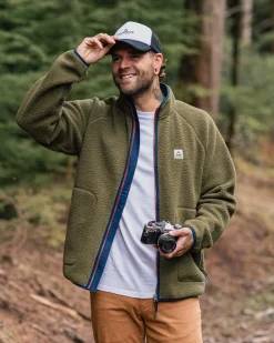 Fleece|Fleece|Passenger Tripper 2.0 Full Zip Recycled Sherpa Fleece - Khaki Green KhakiGreen