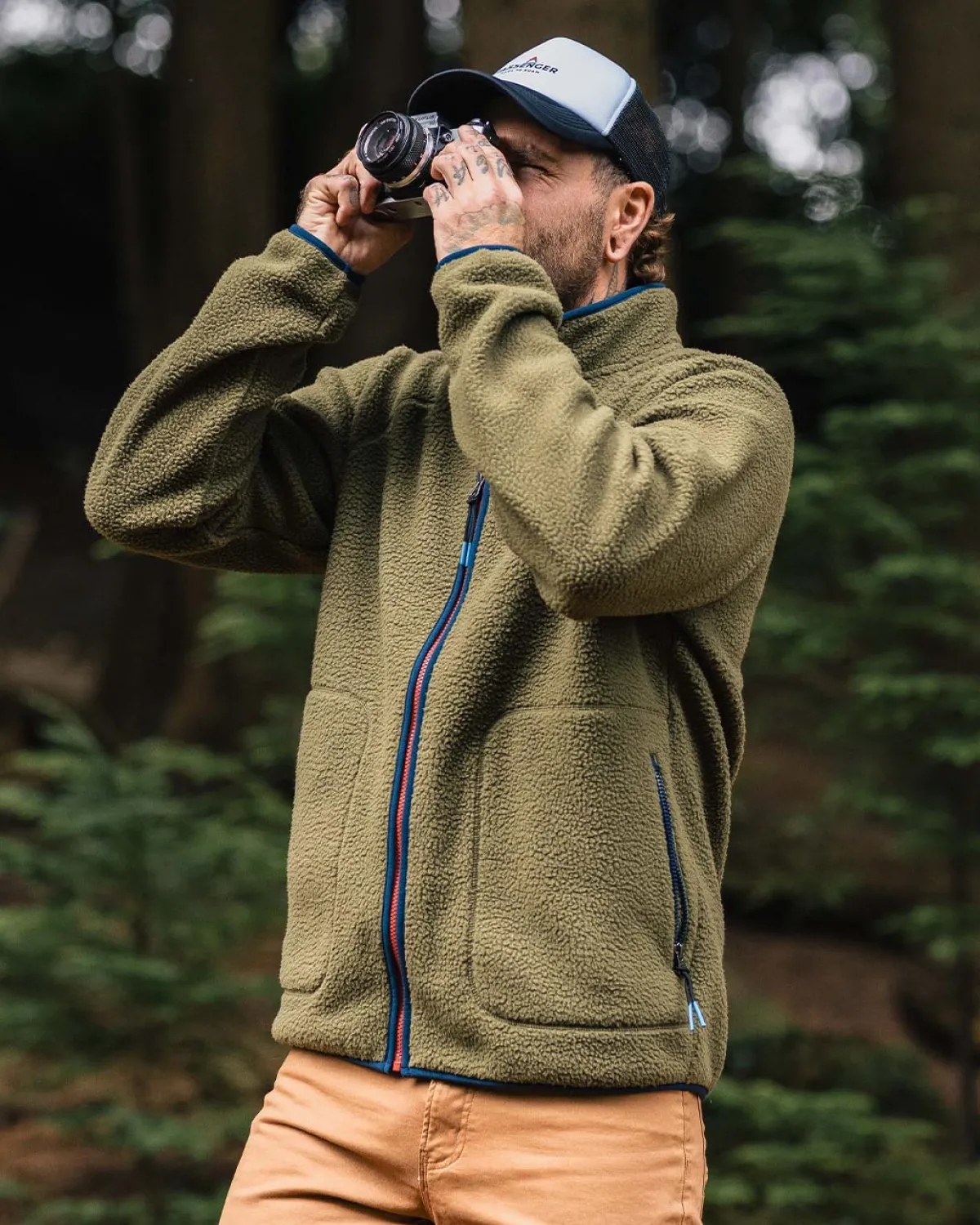 Fleece|Fleece|Passenger Tripper 2.0 Full Zip Recycled Sherpa Fleece - Khaki Green KhakiGreen
