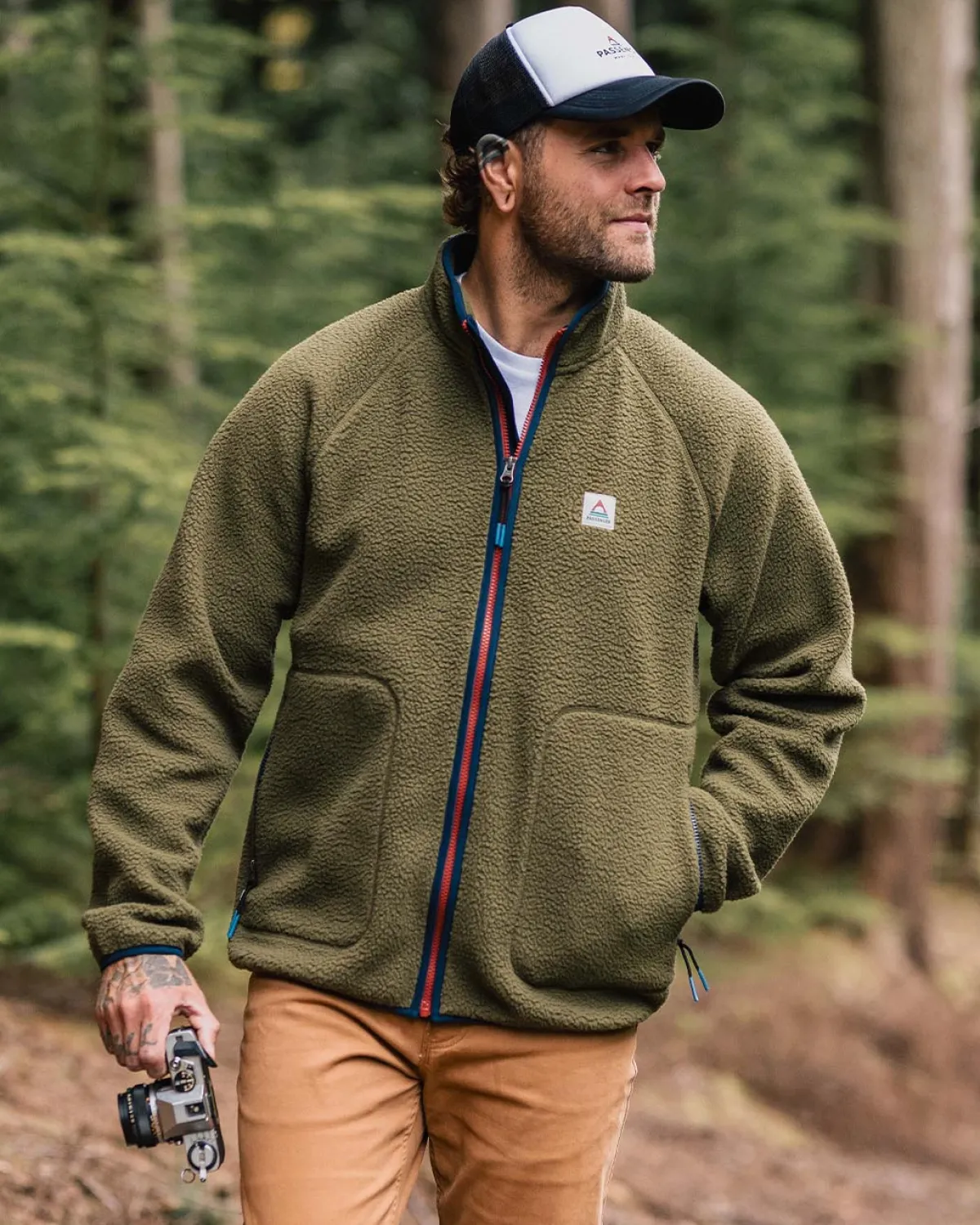 Fleece|Fleece|Passenger Tripper 2.0 Full Zip Recycled Sherpa Fleece - Khaki Green KhakiGreen