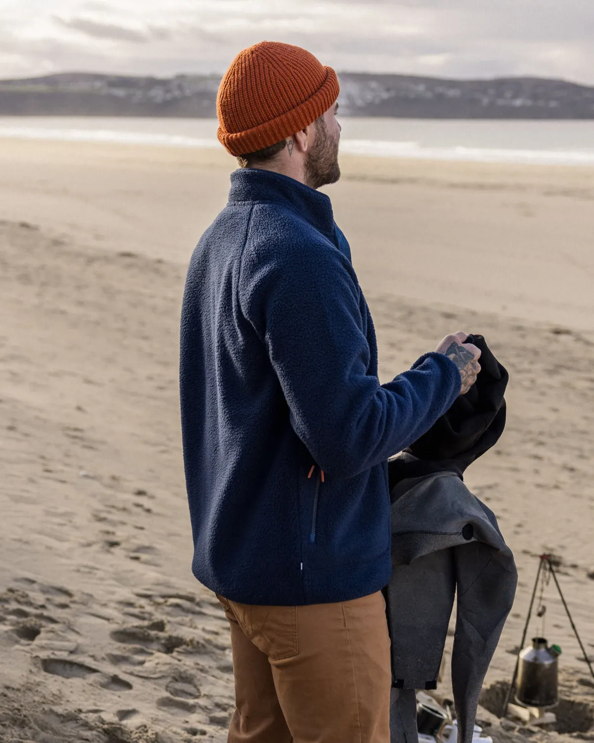 Fleece|Fleece|Passenger Tripper 2.0 Full Zip Recycled Sherpa Fleece - Deep Blue DeepBlue