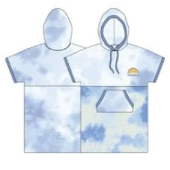Changing Robes & Surf Ponchos|Changing Robes & Surf Ponchos|Passenger Tulum Recycled Towel Poncho - Tie Dye Cornflower TieDyeCornflower