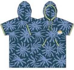 Surf Accessories|Surf Accessories|Passenger Tulum Recycled Towel Poncho - Seaweed Blue Steel SeaweedBlueSteel