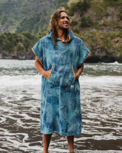 Surf Accessories|Surf Accessories|Passenger Tulum Recycled Towel Poncho - Palm Camo Moonlight PalmCamoMoonlight