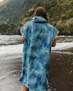Surf Accessories|Surf Accessories|Passenger Tulum Recycled Towel Poncho - Palm Camo Moonlight PalmCamoMoonlight