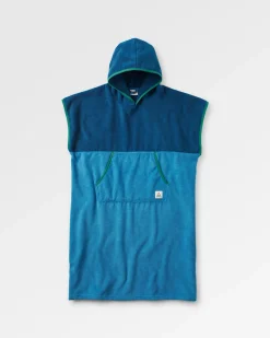 Surf Accessories|Surf Accessories|Passenger Tulum Recycled Towel Poncho - Moonlight Blue/Dark Denim MoonlightBlue/DarkDenim