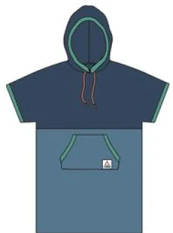 Surf Accessories|Surf Accessories|Passenger Tulum Recycled Towel Poncho - Moonlight Blue/Dark Denim MoonlightBlue/DarkDenim