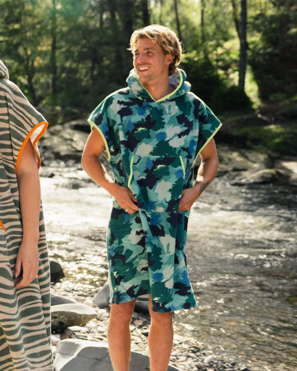 Surf Accessories|Surf Accessories|Passenger Tulum Recycled Towel Poncho - Alpine Camo Khaki Green AlpineCamoKhakiGreen