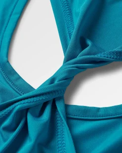 Tank Tops|Tops|Passenger Twist Recycled Active Tank Top - Blue Pool BluePool