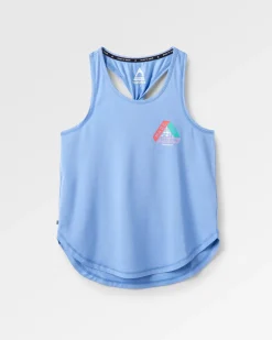 Tops|Tank Tops|Passenger Twist Recycled Marl Active Tank Top - Cornflower Marl CornflowerMarl