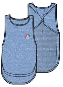 Tops|Tank Tops|Passenger Twist Recycled Marl Active Tank Top - Cornflower Marl CornflowerMarl