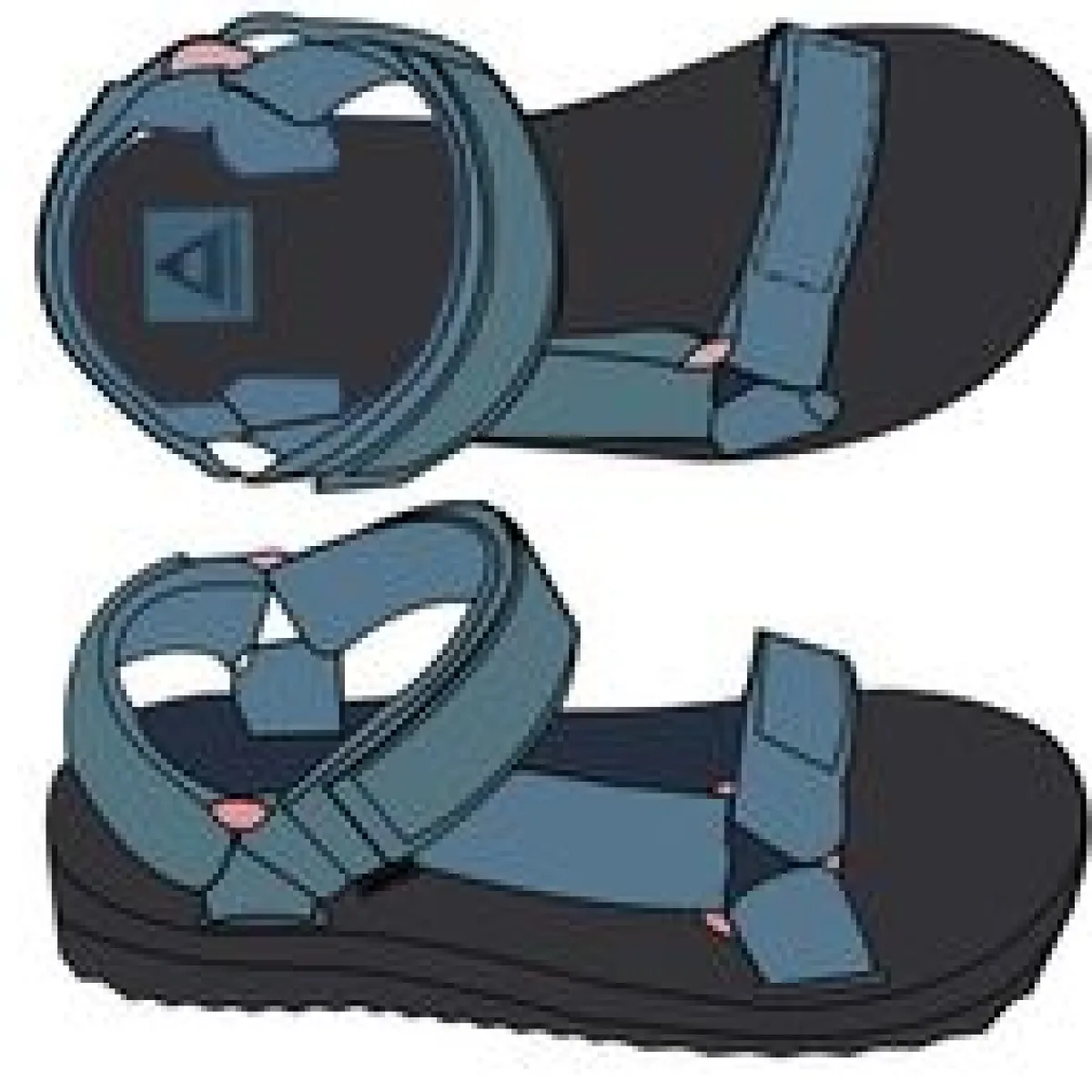 Footwear|Flip Flops & Sandals|Passenger Venice Sandal - Blue Steel BlueSteel