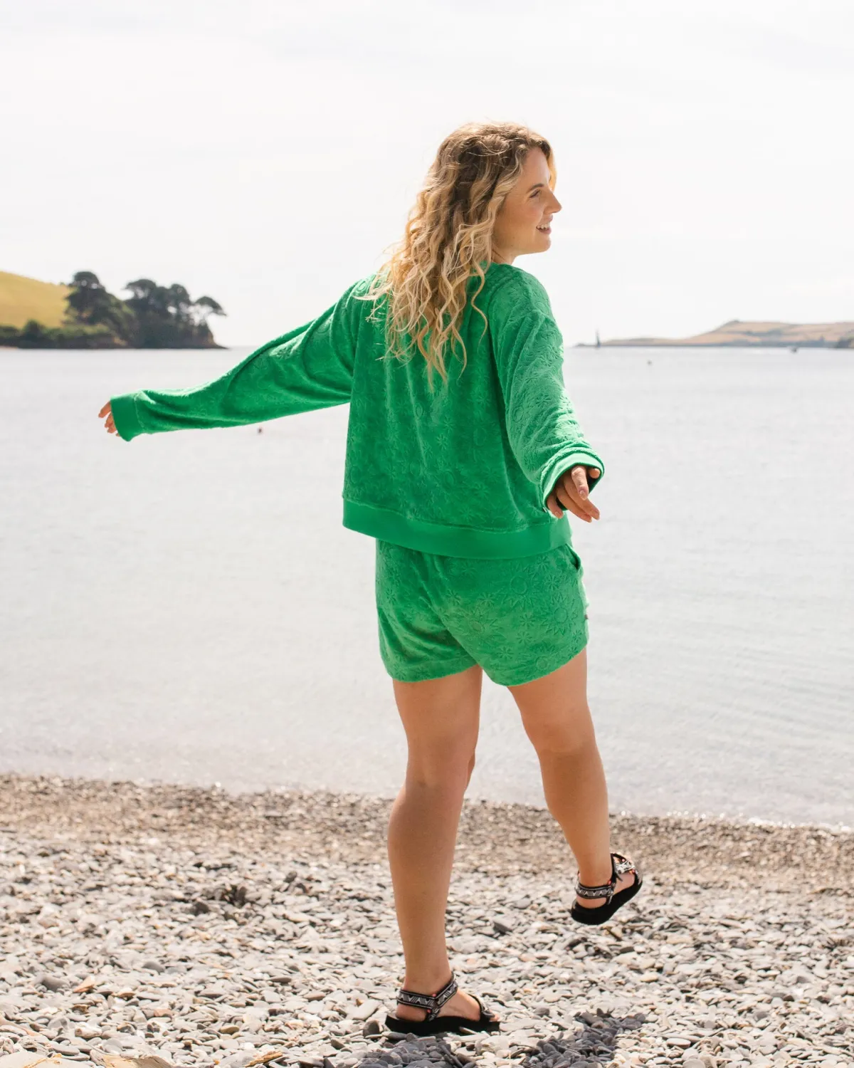 Shorts|Shorts|Passenger Vibes Toweling Shorts - Green Spruce GreenSpruce
