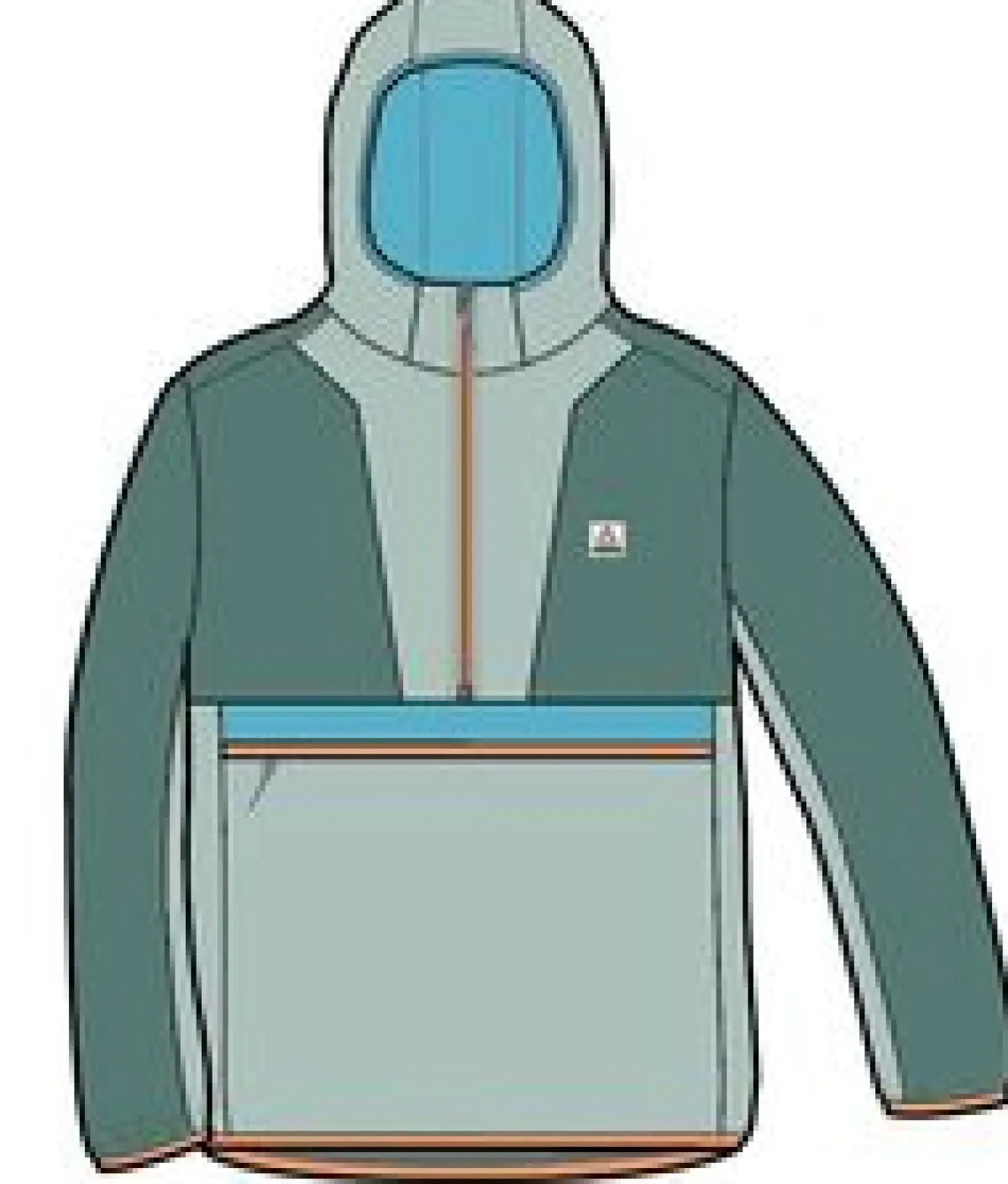 Outdoor Active|Jackets|Passenger Viento Recycled Windshell Anorak - Surf Spray/Deep Sea SurfSpray/DeepSea