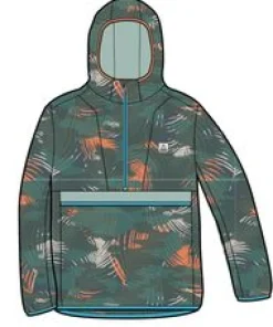 Outdoor Active|Jackets|Passenger Viento Recycled Windshell Anorak - Palm Camo Deep Sea PalmCamoDeepSea