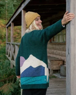 Knitwear|Sweaters|Passenger Vista Recycled Knitted Cardigan - Rain Forest RainForest