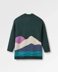 Knitwear|Sweaters|Passenger Vista Recycled Knitted Cardigan - Rain Forest RainForest