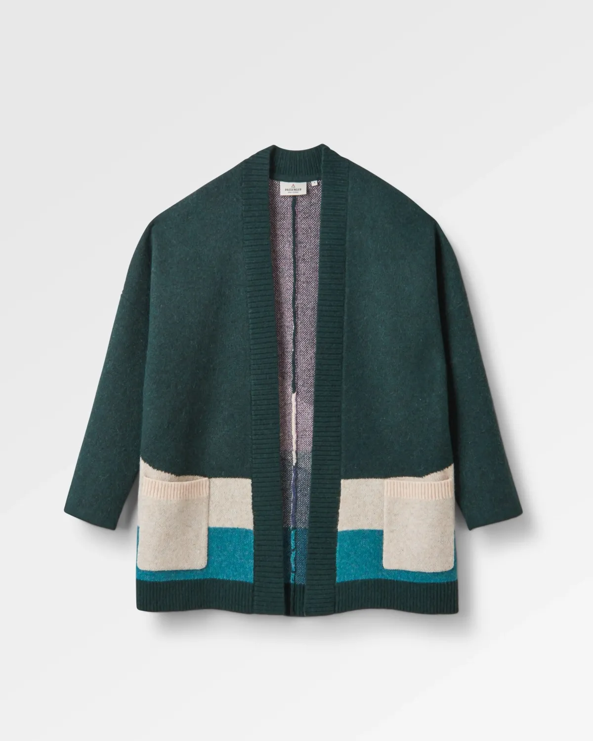 Knitwear|Sweaters|Passenger Vista Recycled Knitted Cardigan - Rain Forest RainForest