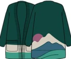 Knitwear|Sweaters|Passenger Vista Recycled Knitted Cardigan - Rain Forest RainForest