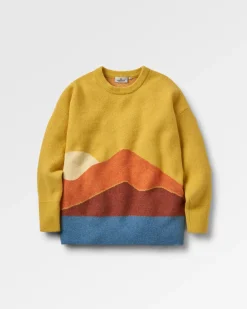 Knitwear|Sweaters|Passenger Vista Recycled Knitted Sweater - Amber Gold AmberGold