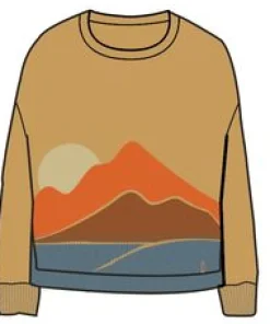 Knitwear|Sweaters|Passenger Vista Recycled Knitted Sweater - Amber Gold AmberGold