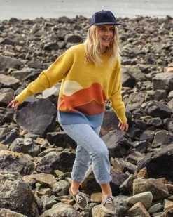 Knitwear|Sweaters|Passenger Vista Recycled Knitted Sweater - Amber Gold AmberGold