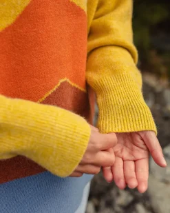 Knitwear|Sweaters|Passenger Vista Recycled Knitted Sweater - Amber Gold AmberGold