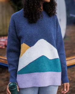 Knitwear|Sweaters|Passenger Vista Recycled Knitted Sweater - Dark Denim DarkDenim