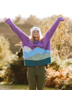 Knitwear|Sweaters|Passenger Vista Recycled Knitted Sweater - Rhubarb