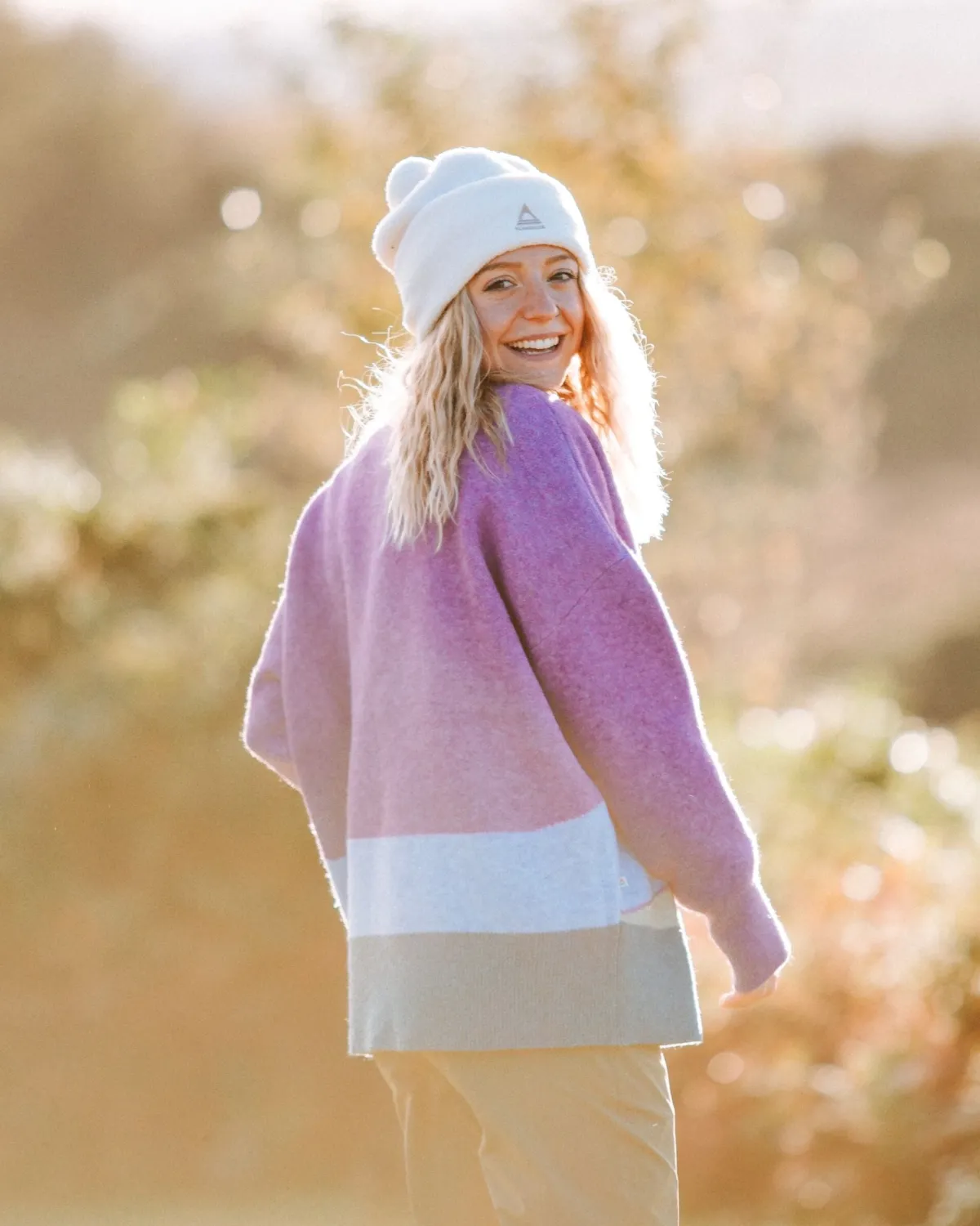 Knitwear|Sweaters|Passenger Vista Recycled Knitted Sweater - Rhubarb